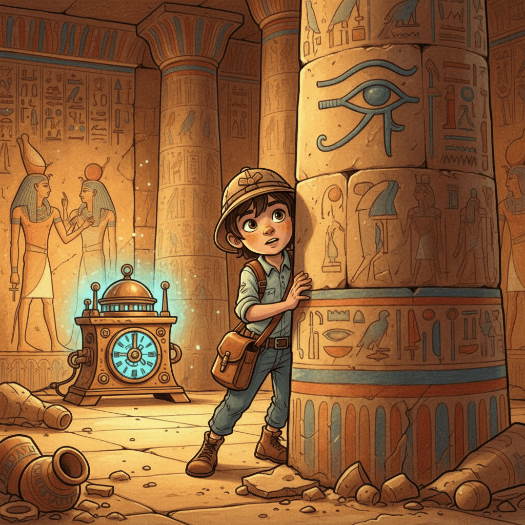 Illustration from a time-travel story set in ancient Egypt