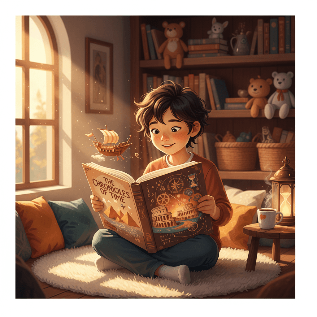 Child reading an EpicEra Kids story on tablet